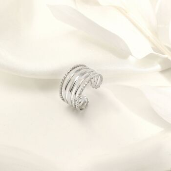 Bague ajustable en acier inoxydable - BG310087 2