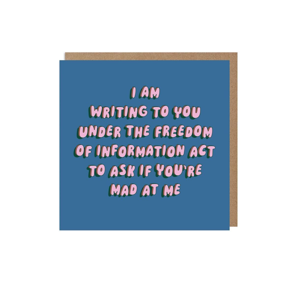 Verrückt nach mir Entschuldigungskarte