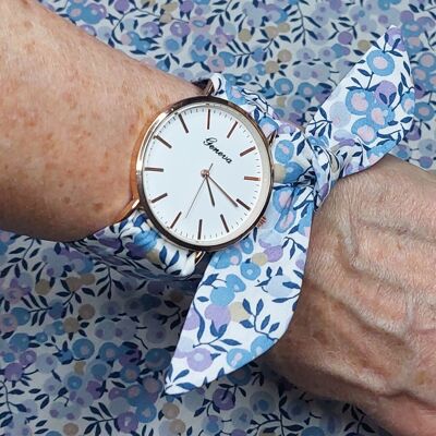 Bracciale sciarpa orologio da donna tessuto Wiltshire Lavanda parma viola