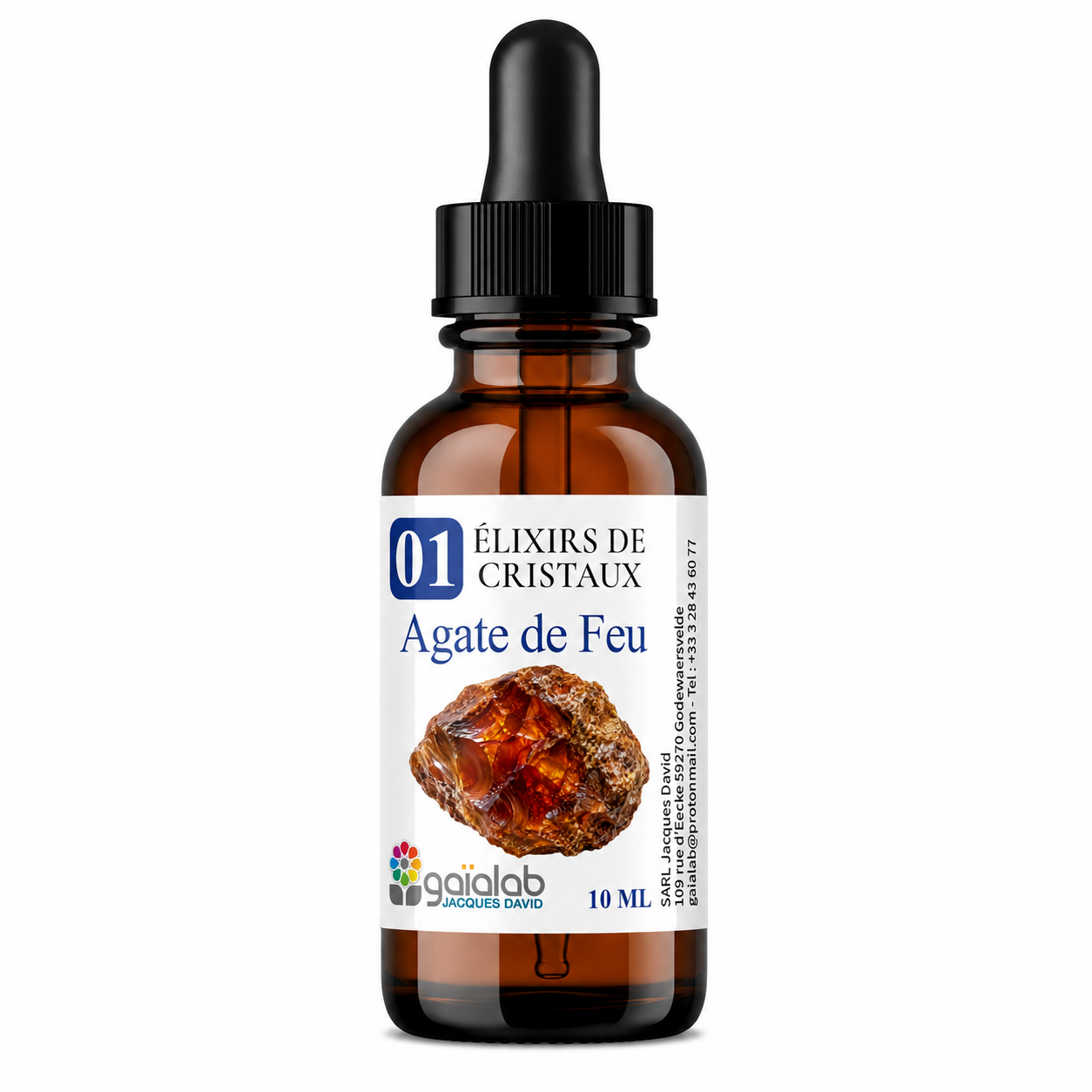 Ágata de fuego - Elixir de cristal vibracional