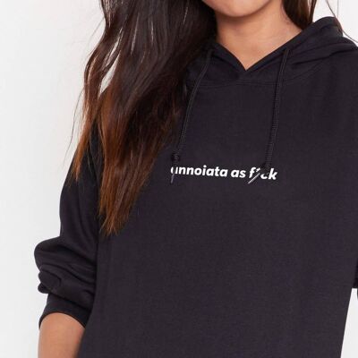 Hoodie "Bored as f * ck"__L / Nero