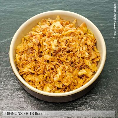 Fiocchi di cipolla fritta - condimento, erbe aromatiche, spezie e aromi - ricarica ecologica