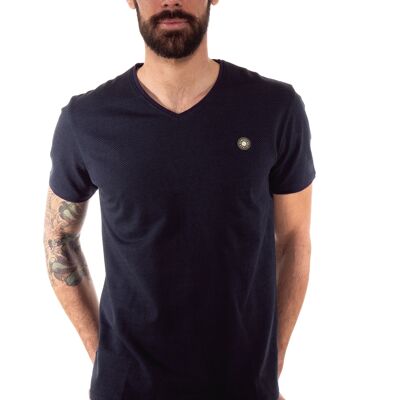 Jacquard V-Neck T-Shirt