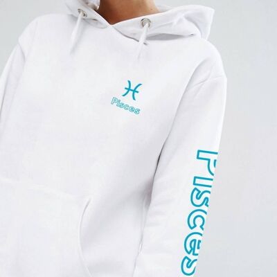 Hooded Sweatshirt with Hood "Pisces"__L