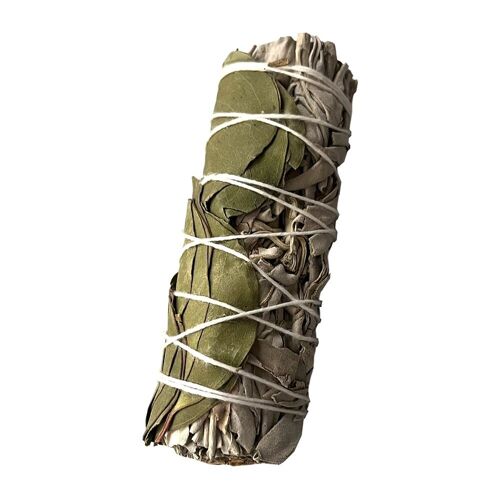 Sage Smudge Stick, White Sage and Eucalyptus, 4"