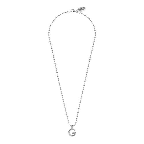 Collana Boule 45 cm con Charm Scintillante Lettera G in Argento 925