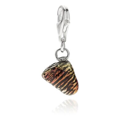 Neapolitan Sfogliatella Charm in Sterling Silver and Enamel