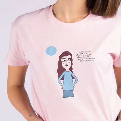 T-Shirt "Emotional Collapse"__S / Rosa Chiaro
