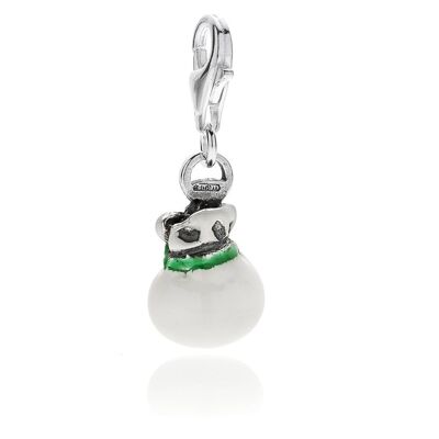 Burrata-Charm aus Sterlingsilber und Emaille