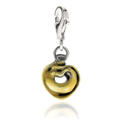 Tortellino Charm in Sterling Silver and Enamel