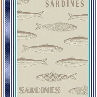 Strofinaccio Jacquard SARDINE 100% Cotone 50x70