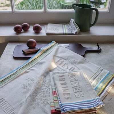 BASILIC Jacquard tea towel 100% cotton 50X70