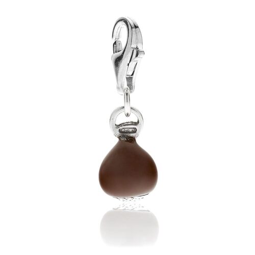 Chestnut Charm in Sterling Silver and Enamel