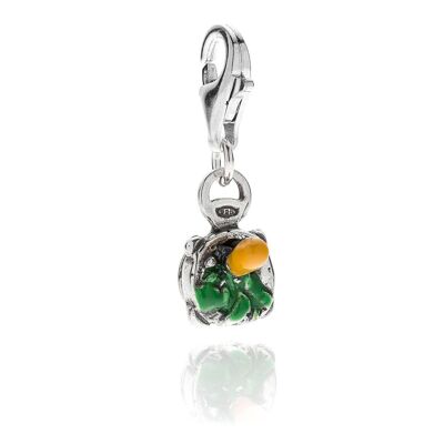 Pesto and Pestle Charm in Sterling Silver and Enamel