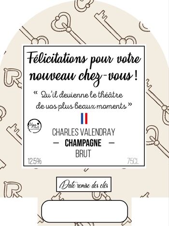 Champagne brut 75cl  - Agence immobiliere - Cadeau client 3