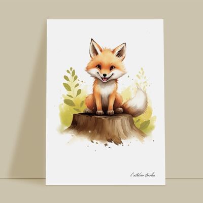 Fox animal baby room wall decoration - Forest theme
