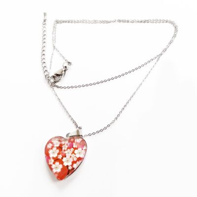 Kirschblüten-Herz-Halskette