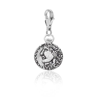 Charm pièce de monnaie Victoria en argent sterling