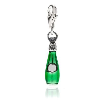 Prosecco-Charm aus Sterlingsilber und Emaille