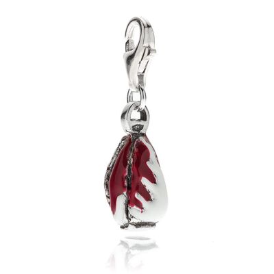 Radicchio Charm in Sterling Silver and Enamel