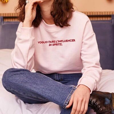 Sweatshirt Ladies "Influencer of spritz" - Pink__M / Rosa