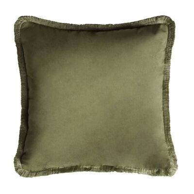 COUSSIN GRANDE COLLECTION | VELOURS À FRANGES VERT