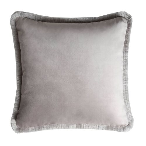 MAJOR COLLECTION CUSHION | VELVET WITH FRINGES GREY