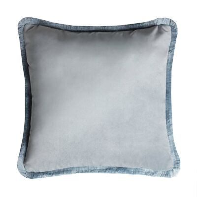MAJOR COLLECTION CUSHION | VELVET WITH TEAL FRINGES