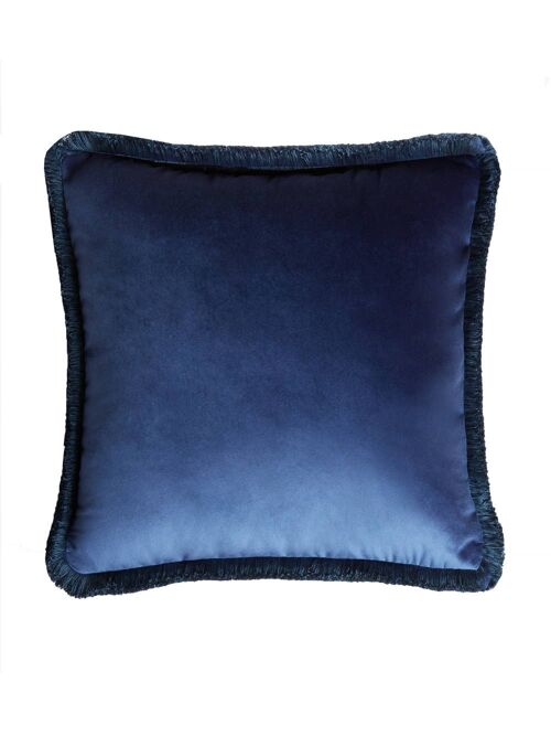 MAJOR FIFTY COLLECTION CUSHION | VELVET WITH FRINGES BLUE