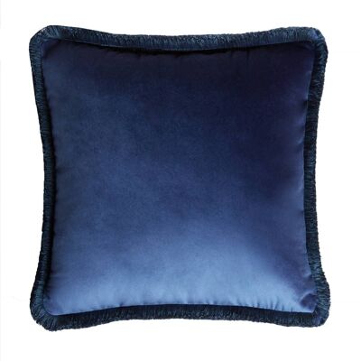 MAJOR FIFTY COLLECTION CUSHION | VELVET WITH BLUE FRINGES