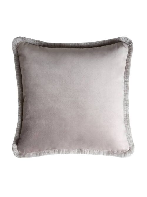 MAJOR FIFTY COLLECTION CUSHION | VELVET WITH FRINGES GREY