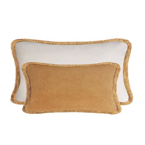 Couple Camel Happy Pillow Velvet Fringes