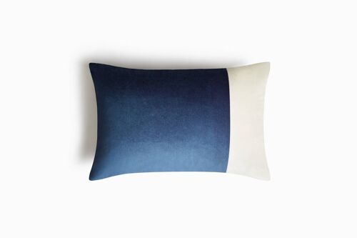 DOUBLE RECTANGLE CUSHION BLUE Soft Velvet Cushion