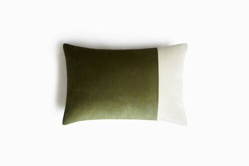 DOUBLE RECTANGLE CUSHION GREEN Soft Velvet Cushion