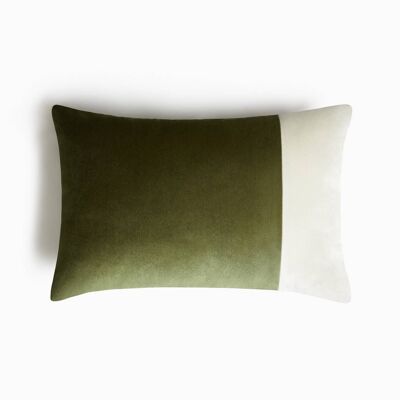 DOUBLE RECTANGLE CUSHION GREEN Soft Velvet Cushion