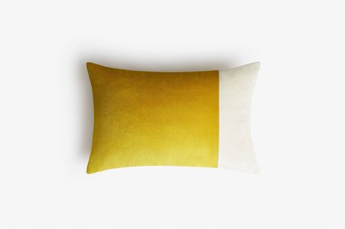 DOUBLE RECTANGLE MUSTARD Soft Velvet Cushion