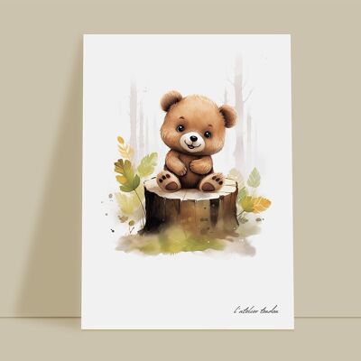 Wanddekoration für Babyzimmer mit Teddybär-Tiermotiv – Waldmotiv