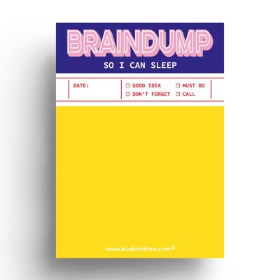 Sticky notes Braindump in yellow