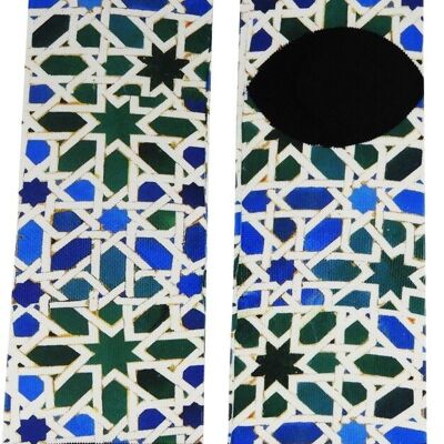calcetin mosaico azul andaluz España talla 44-46