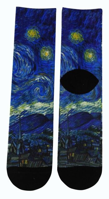 Chaussette nuit étoilée Van Gogh taille 34-36 1