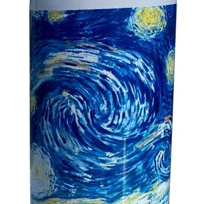 Bouteille isotherme d'une contenance de 800 cl, imprimée du tableau du peintre Van Gogh "Nuit étoilée"