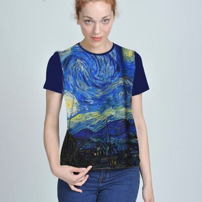 Van Gogh Sternennacht T-Shirt Größe XL