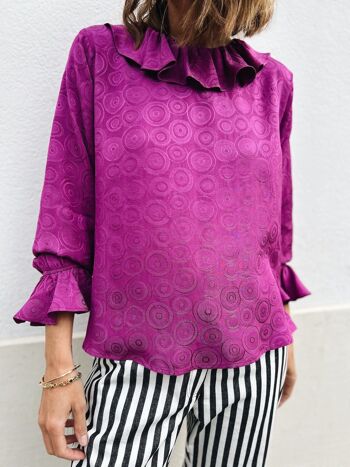 La blouse Antoinette - fuschia 5