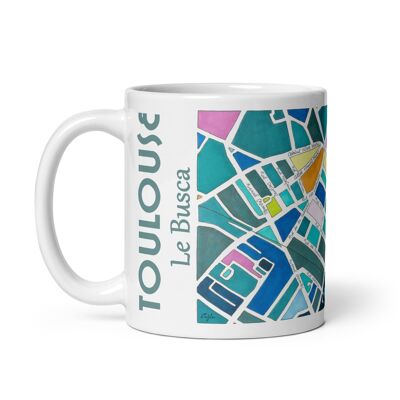 Illustrated MUG TOULOUSE, Map of the BUSCA district