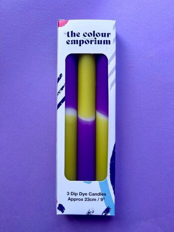 OLIVE BRANCH Trio de bougies Dip Dye 2