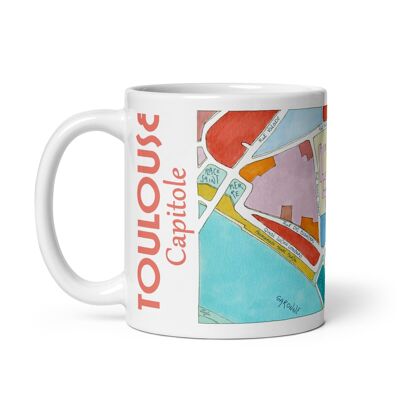 MUG ilustrado Toulouse, Mapa del distrito CAPITOLE