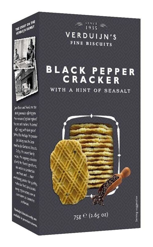 crackers fromage poivre/sel marin verduijn's 75 g