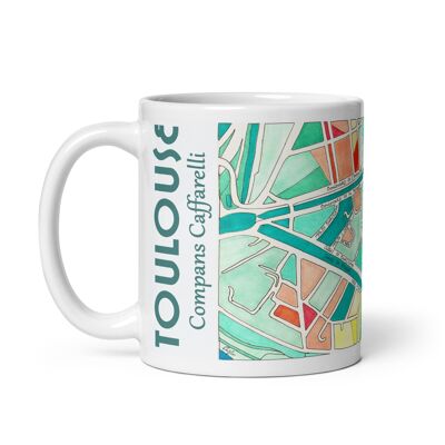 Illustrated MUG TOULOUSE, Map of the COMPANS CAFFARELLI district