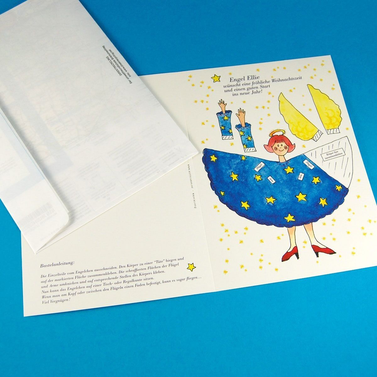 Set di 10 cartoline di Natale grandi da creare (con buste)