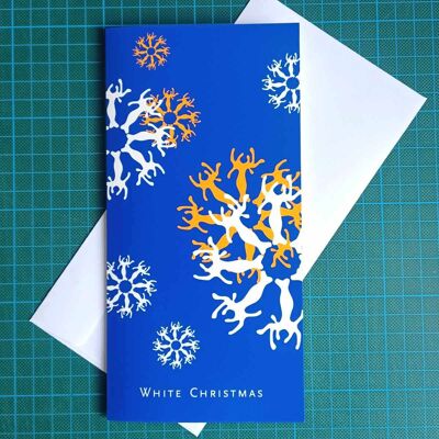 10 Christmas cards with envelopes: White Christmas